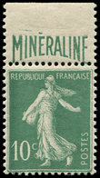 * EMISSIONS DU XXème SIECLE - 188A  Minéraline, 10c. Vert, Bien Centré, TB - Nuovi