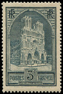 ** EMISSIONS DU XXème SIECLE - 259   Cathédrale De Reims, 3f. Ardoise, T I, TB - Neufs