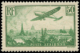 ** POSTE AERIENNE - 14  50f. Vert-jaune, TB - 1927-1959 Ungebraucht