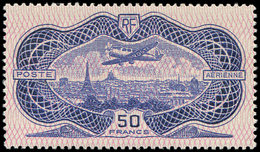 * POSTE AERIENNE - 15  50f. Burelé, TB - 1927-1959 Mint/hinged