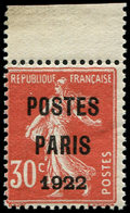 ** PREOBLITERES - 32  30c. Rouge, POSTES PARIS 1922, Bdf, TB. C - 1893-1947