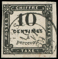 TAXE - 1   10c. Noir Litho, Obl. Càd 10/4/59, TB - 1859-1959 Usati