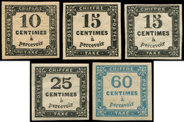 ** TAXE - 2, 3, 4, 5 Et 9, S Carrés De 1859-78, TB - 1859-1959 Oblitérés