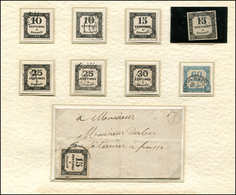 TAXE - 2, 2A, 3, 3B, 5, 5A, 6 Et 9, Tous Obl. + Une Lettre Affr. N°3, TB - 1859-1959 Usati