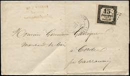 Let TAXE - 3   15c. Noir Typo, T I, Obl. GC 764 S. LAC, Càd T17 CASTELSARRASIN 10/7/70, TB - 1859-1959 Used