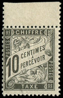 ** TAXE - 15  10c. Noir, Bdf, TB - 1859-1959 Oblitérés