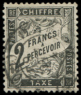 TAXE - 23   2f. Noir, Obl., Bon Centrage, TB - 1859-1959 Gebraucht