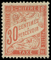 * TAXE - 34  30c. Rouge-orange, Très Bon Centrage, TB. C - 1859-1959 Gebraucht