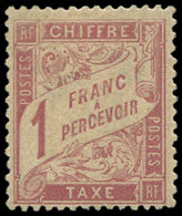 * TAXE - 39   1f. Rose Sur Paille, TB. C - 1859-1959 Used