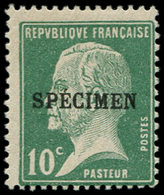 * COURS D'INSTRUCTION - 170-CI 1  Pasteur, 10c. Vert, Surchargé SPECIMEN, TB - Cours D'Instruction