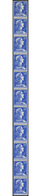 ** ROULETTES - 40  Muller, 20f. Bleu, BANDE De 11, TB - Coil Stamps