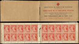 CARNETS (N°Cérès Jusqu'en1964) - 66   Semeuse Camée Avec Surtaxe, 10c. + 5c. Rouge, N°147A, T II, Carnet De 20, Infime P - Autres & Non Classés