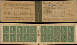 CARNETS (N°Cérès Jusqu'en1964) - 68   Semeuse Lignée, 15c. Vert-olive, N°130D, T V, Marque Au Stylo En C1, Sinon TB - Altri & Non Classificati