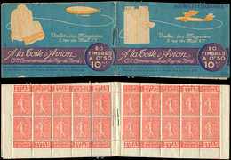 CARNETS (N°Cérès Jusqu'en1964) - 75   Semeuse Lignée, 50c. Rouge, N°199A, T I, S. 136-C, Couv. CCPN échantillon VICHY "L - Autres & Non Classés