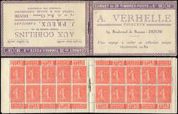 CARNETS (N°Cérès Jusqu'en1964) - 75   Semeuse Lignée, 50c. Rouge, N°199A, T I, S-DIJON 1, Couv. A. VERHELLE/AUX GOBELINS - Autres & Non Classés