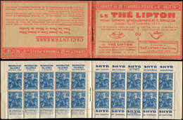 CARNETS (N°Cérès Jusqu'en1964) - 147  Jeanne D'Arc, 50c. Bleu, N°257, T I, S. 173-SA, LIPTON, Haut De Feuille, Qqs Adh. - Autres & Non Classés