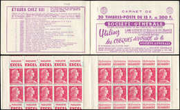 CARNETS (N°Cérès Jusqu'en1964) - 289  Muller, 15f. Rose, N°1011, S. 4-57, SOCIETE GENERALE, TB - Altri & Non Classificati