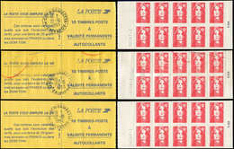 CARNETS (N°Cérès Jusqu'en1964) - 2807-C2    Briat, TVP Rouge, Carnet De 10 Avec IMPRESSION SUR RACCORD + Les 2 Carnets E - Altri & Non Classificati