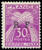 * TIMBRES DE LIBERATION - BORDEAUX Taxe 12 : 30c. Lilas-rose T II, TB, Signé Mayer - Libération