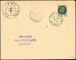 Let TIMBRES DE LIBERATION - CHOLET 18 : 2f. Vert, Obl. 31/8/44 Sur Env., TB - Liberazione