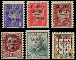 ** TIMBRES DE LIBERATION - CLUSES 1/6 : La Série, TB - Liberation