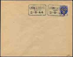 Let TIMBRES DE LIBERATION - LYON N°604 Surch. LYON LIBERE 2-9-44 S. Env., TB, Signé Mayer - Liberazione