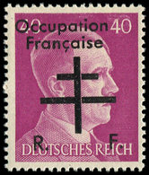 ** TIMBRES DE LIBERATION - OCCUPATION FRANCAISE 7 : 40pf. Violet, TB - Libération