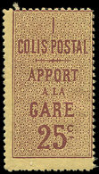 * COLIS POSTAUX  (N° Et Cote Maury) - 1    25c. Brun Sur Jaune, Dentelé 13 1/2, TB, Cote Yvert - Mint/Hinged