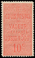 * COLIS POSTAUX  (N° Et Cote Maury) - 2    10c. Rouge, Dentelé 13 1/2, Bon Centrage, TB - Nuovi