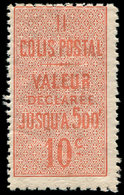 * COLIS POSTAUX  (N° Et Cote Maury) - 4    10c. Rouge,  Dentelé 10 1/2, TB, Cote Yvert - Ungebraucht