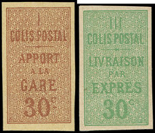 (*) COLIS POSTAUX  (N° Et Cote Maury) - 23 Et 26, 30c. Brun Sur Jaune Et 30c. Vert, NON DENTELES, TB - Mint/Hinged