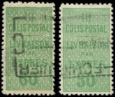 COLIS POSTAUX  (N° Et Cote Maury) - 26/27 30c. Et 60c. Vert, Oblitérés, TB, Cote Yvert - Mint/Hinged