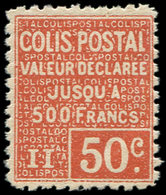 ** COLIS POSTAUX  (N° Et Cote Maury) - 54   50c. Rouge, Valeur Déclarée, TTB - Neufs