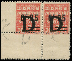 * COLIS POSTAUX  (N° Et Cote Maury) - 132  0f75 Sur 75c. Rouge, Surch. D, PAIRE Cdf, Un Ex. Dentelé 3 COTES, TB - Nuovi