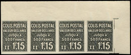 ** COLIS POSTAUX  (N° Et Cote Maury) - 151  1f15 Noir, BANDE De 4 NON DENTELEE Cdf, R Et TB - Nuovi