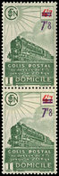 * COLIS POSTAUX  (N° Et Cote Maury) - 217   7f8 S. 4f7 Vert, Paire Avec Impression S. RACCORD, R Et TB - Nuovi