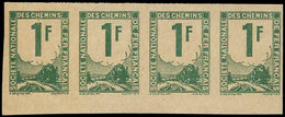 (*) COLIS POSTAUX  (N° Et Cote Maury) - Timbres Pour Petits Colis 32 : 1f., Essai En Vert Papier Crème, NON DENTELE, BAN - Neufs