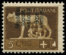 ** Spécialités Diverses - BASE NAVALE ITALIENNE 7 : 5c. Sépia, Timbre RR Et TB, Certif. Scheller - Altri & Non Classificati