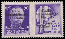 (*) Spécialités Diverses - BASE NAVALE ITALIENNE 11B : 50c. Violet, Vignette Milice, TB. D, Cote Et N° Maury - Altri & Non Classificati