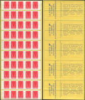 Spécialités Diverses - VIGNETTES TF1Cd : Bande De 5 Carnets SAGEM Datée 5/01/95, TB - Other & Unclassified
