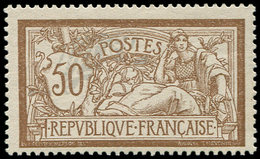 * VARIETES - 120b  Merson, 50c. Brun Et Gris, Centre TRES DECALE, TB - Neufs