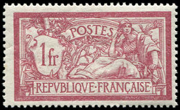 * VARIETES - 121c  Merson,  1f. Lie De Vin, SANS Teinte De Fond, TB - Unused Stamps