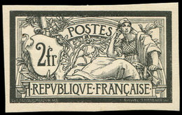 (*) VARIETES - 122   Merson,  2f. Essai En Noir SANS Teinte De Fond, NON DENTELE, TB - Nuovi