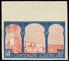 (*) VARIETES - 263   Centenaire De L'Algérie, 50c. Bleu Et Rose, NON DENTELE, Bdf, Petits Défauts, Aspect TB. J, R - Nuovi