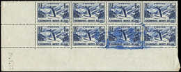 ** VARIETES - 334   Chamonix, 1f.50 Bleu-violet, BLOC De 8 CD 28/1/37, Un Ex. Très MACULE, 2 Ex. Légèrement, Qqs Ex. Nor - Ungebraucht