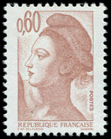 ** VARIETES - 2239a  Liberté, 0,60 Brun-rose, SANS PHOSPHO, TB - Neufs