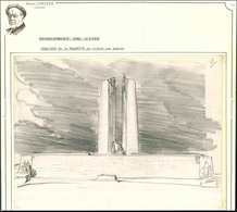 Collection Henri Cheffer - Vimy, Esquisse De La Maquette Au Crayon Sur Papier (280mm X 203 Mm), TB - Unclassified