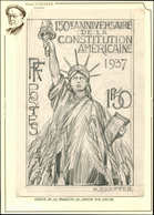 Collection Henri Cheffer - 357   Constitution Des Etats-Unis, Projet De Cheffer Non Adopté, Dessin De La Maquette Au Cra - Unclassified