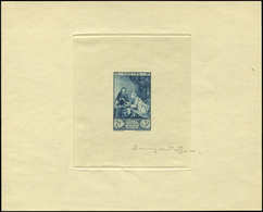 Collection Henri Cheffer - 753   Musée Postal, épreuve D'artiste En Bleu, Papier Jaune, Signée Cheffer, TB - Non Classés