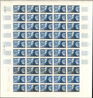 ** Collection Henri Cheffer - 1014   Appert, FEUILLE De 50 Essais De Couleur, 35 Mélanges De Couleurs, 5 Ex. En Bleu-noi - Non Classés